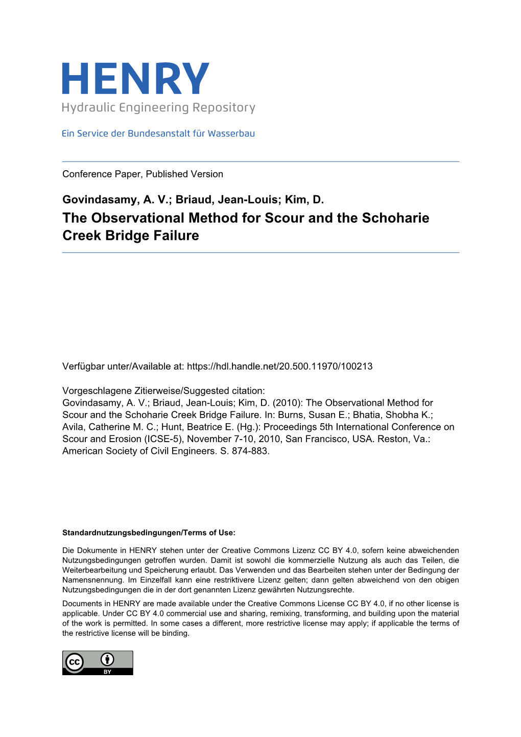 The Observational Method for Scour and the Schoharie Creek Bridge Failure