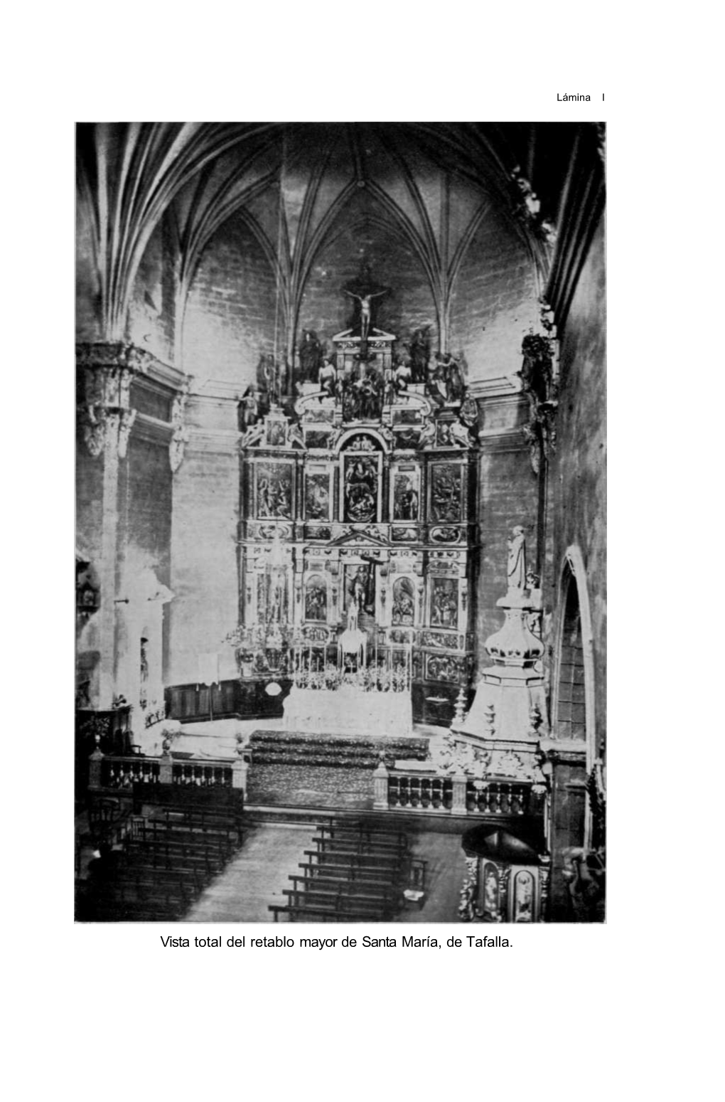 Vista Total Del Retablo Mayor De Santa María, De Tafalla