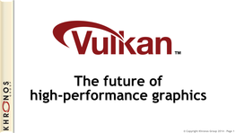 Vulkan Unveil at GDC 2015