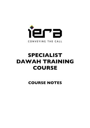 Specialist Dawah Training Course
