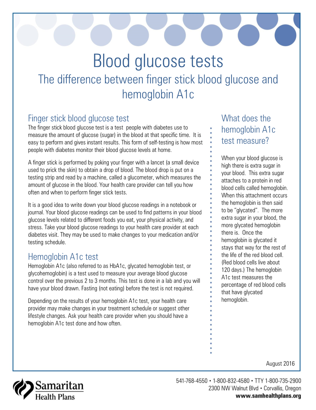 Blood Glucose Tests the Difference Between Finger Stick Blood Glucose and Hemoglobin A1c
