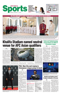 Khalifa Stadium Named Neutral Venue for AFC Asian Qualifiers