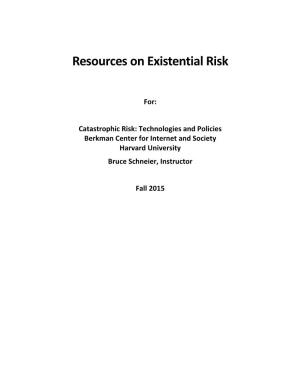 Resources on Existential Risk