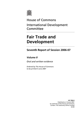 Fair Trade and Development