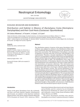 Distribution and Habitat in Mexico of Dactylopius Costa (Hemiptera