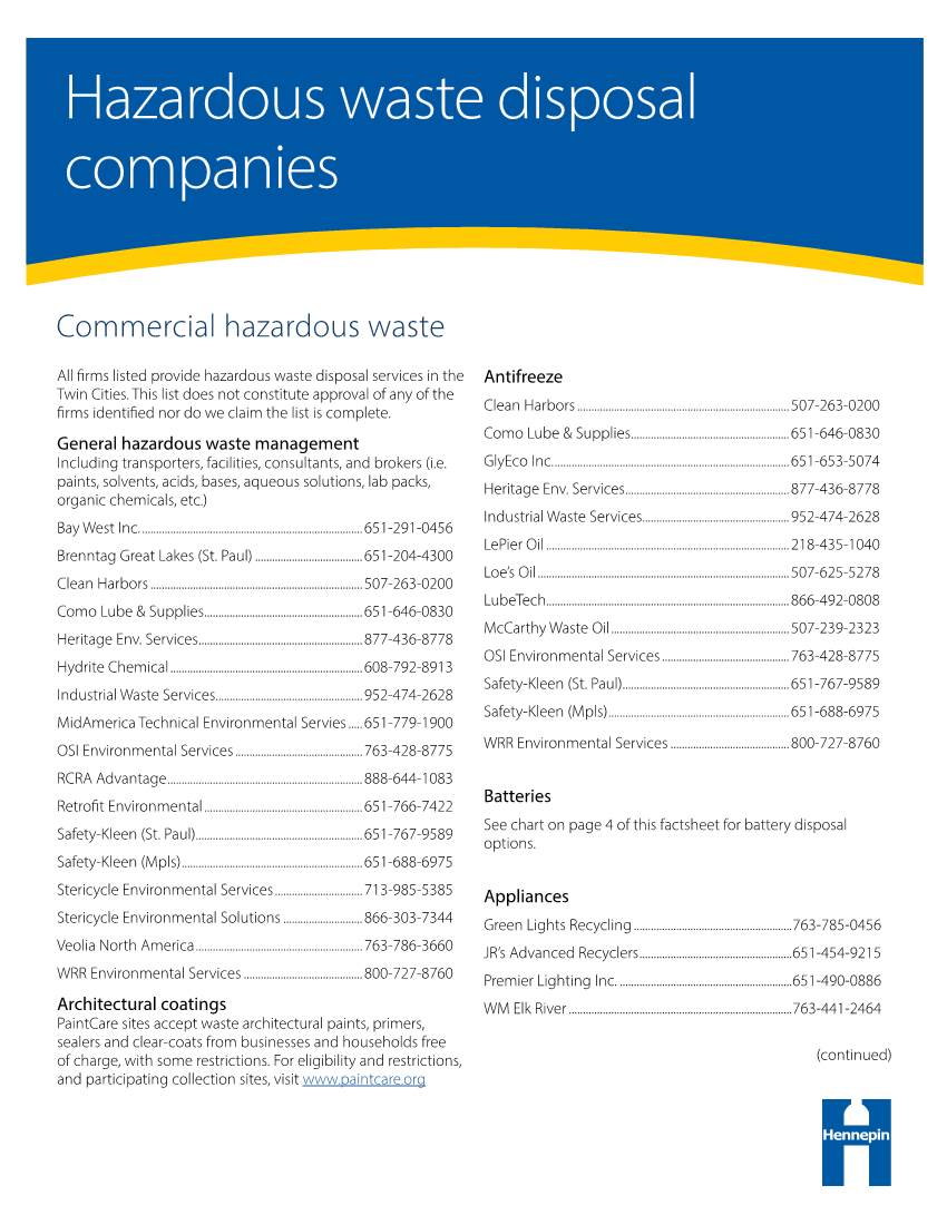 Hazardous Waste Disposal Companies