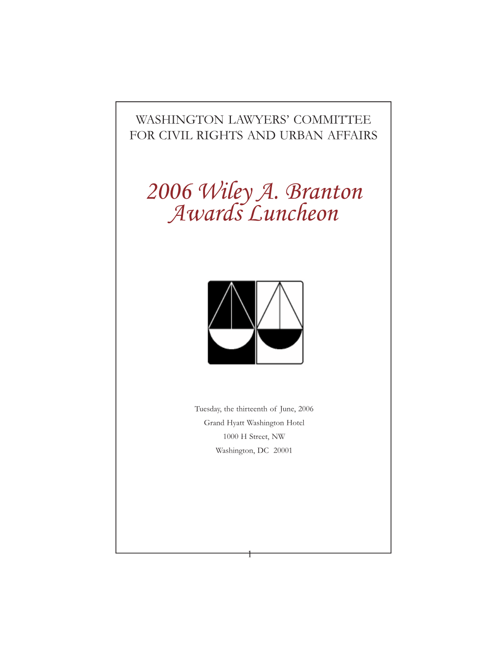2006 Wiley A. Branton Awards Luncheon