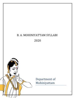 Mohiniyattam Syllabi 2020