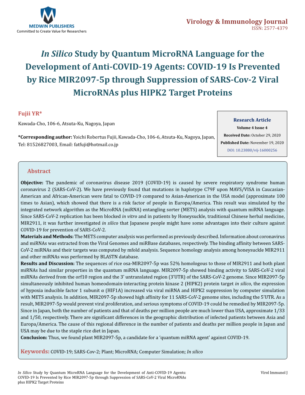 In Silico Study by Quantum Microrna Language for the Development Of