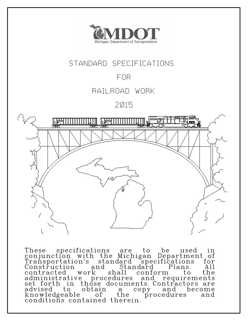 2015 MDOT Railroad Specifications