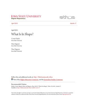 What Is in Shape? Corrin Hatala Iowa State University