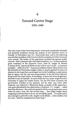 6 Toward Centre Stage 1933-1949