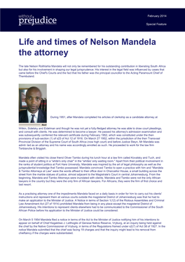 Life and Times of Nelson Mandela the Attorney