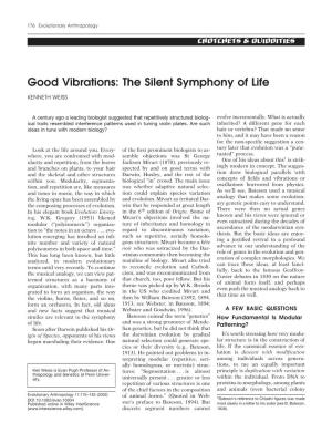 Good Vibrations: the Silent Symphony of Life