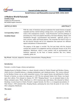 A Modern World Fairytale ARTICLE INFO ABSTRACT
