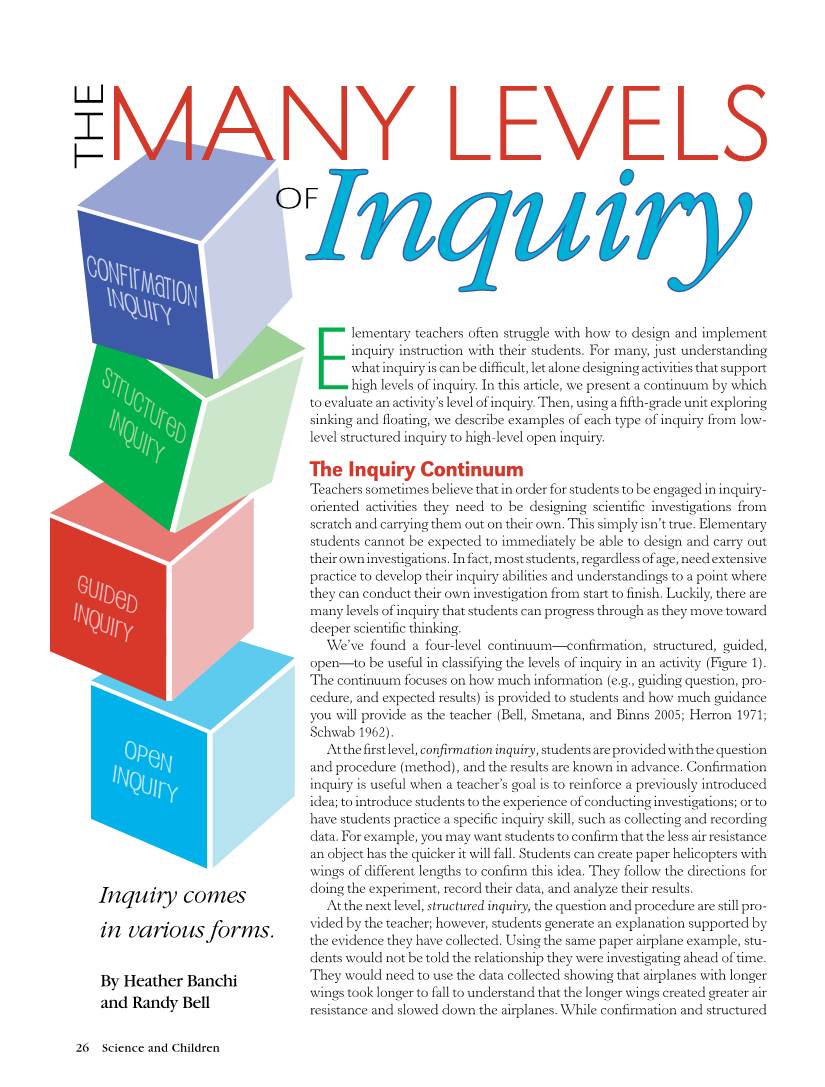 The Many Levels of Inquiry, NSTA
