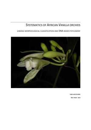 Systematics of African Vanilla Orchids