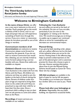 Welcome to Birmingham Cathedral