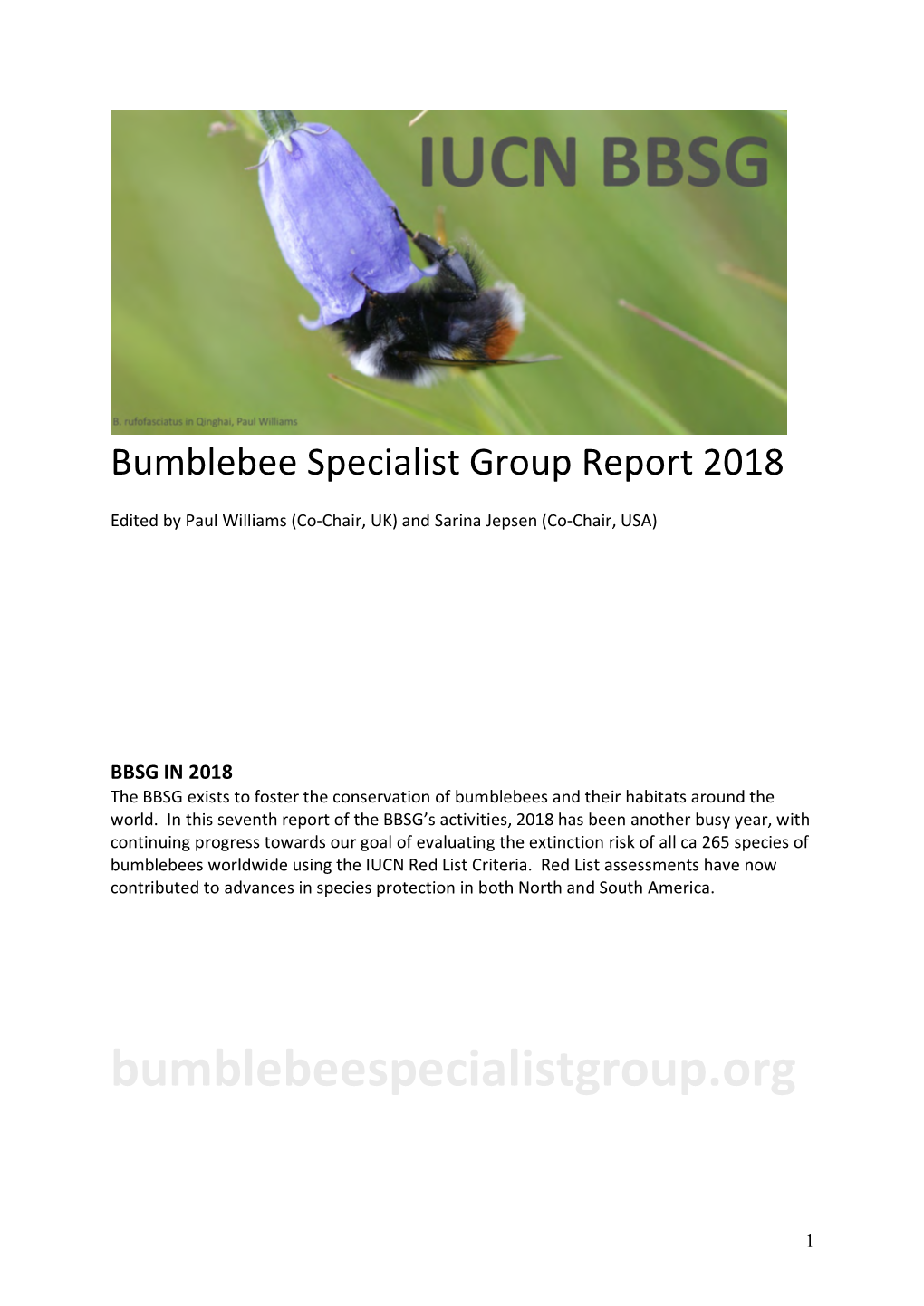 2018 Report of the Bumblebee Specialist Group