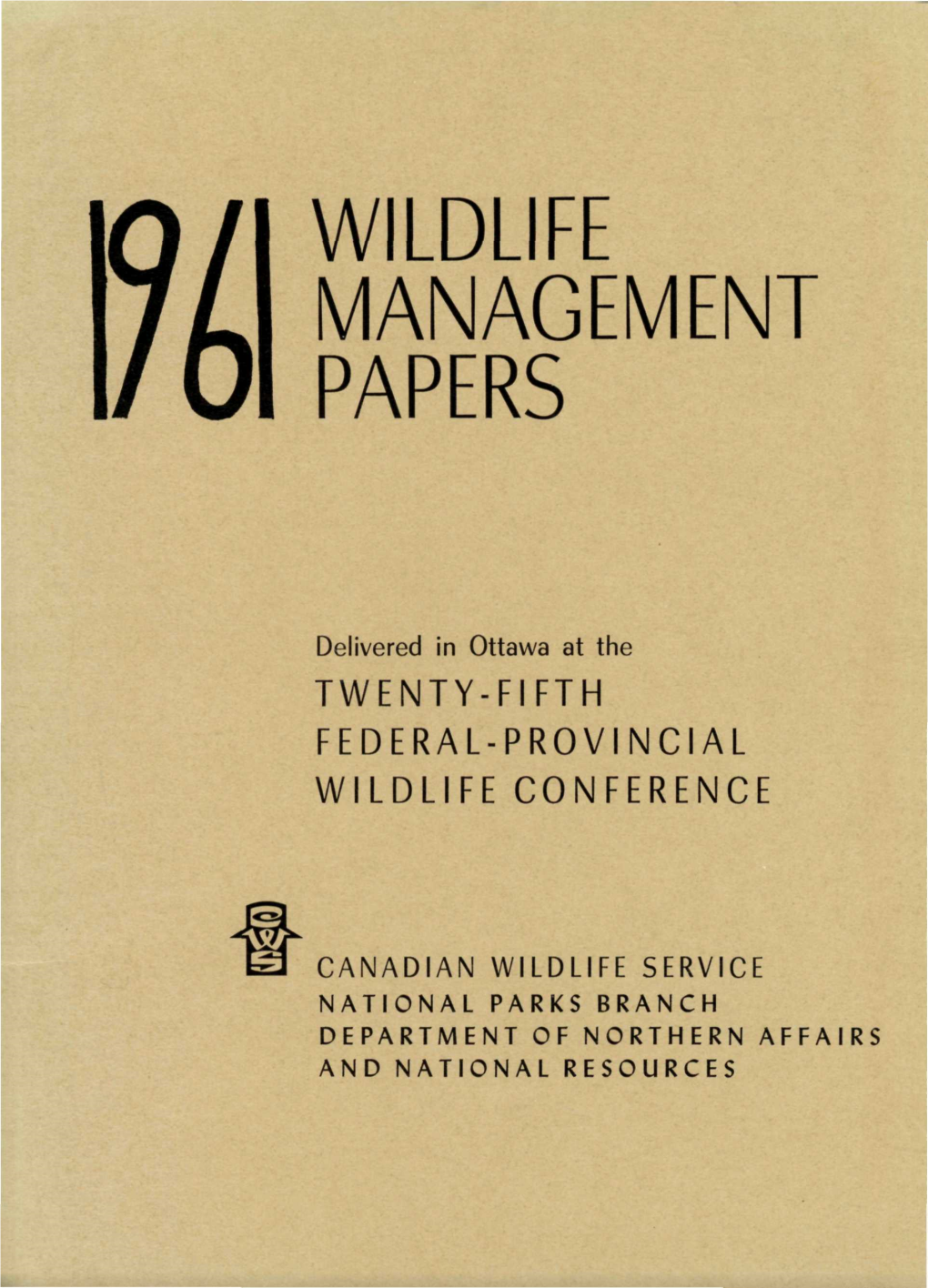 M WILDLIFE MANAGEMENT PAPERS