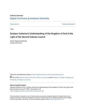 Gustavo Gutierrez's Understanding of the Kingdom of God in the Light of the Second Vatican Council