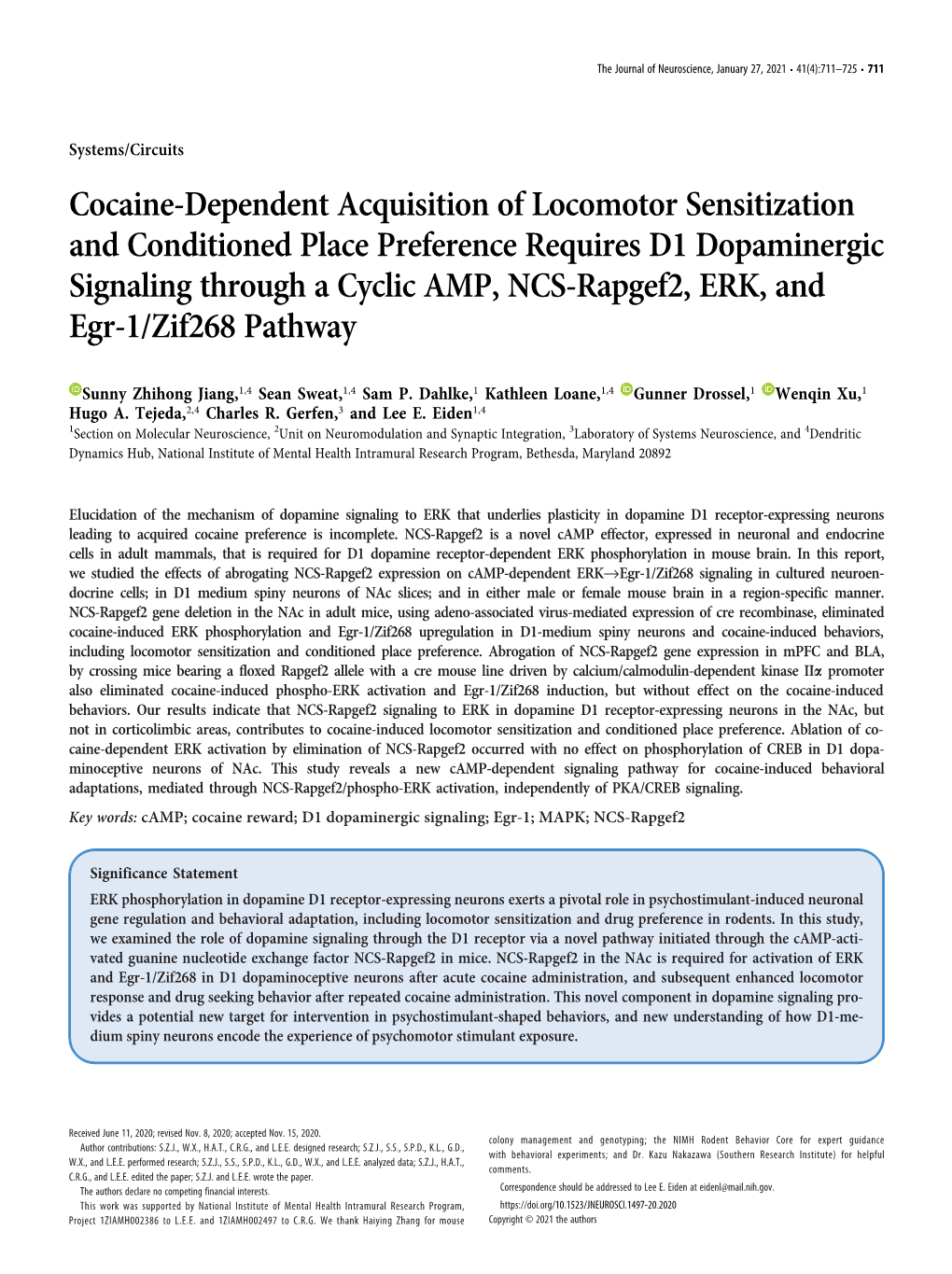 Cocaine-Dependent Acquisition Of