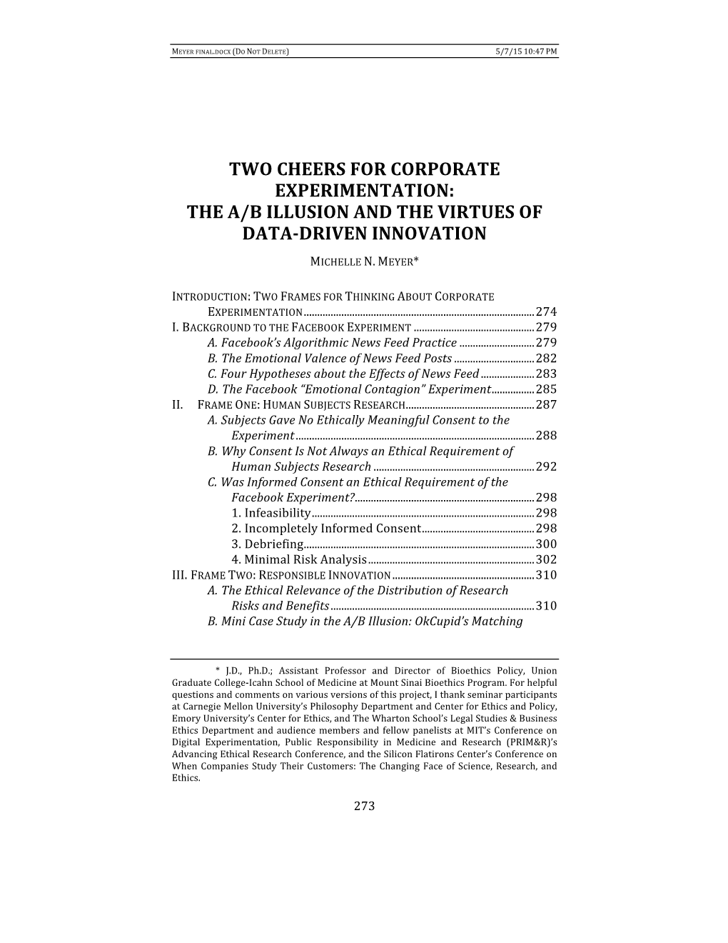 Two Cheers for Corporate Experimentation: the A/B Illusion and the Virtues of Data-Driven Innovation