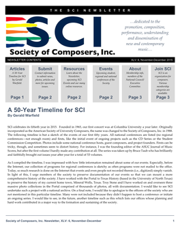 SCI Newsletter November / December 2015