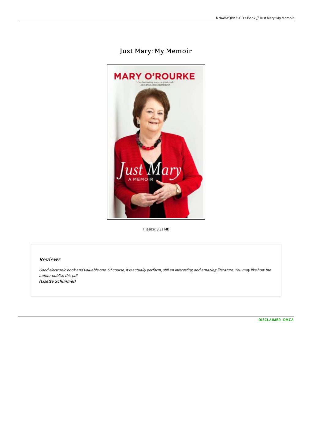 Find Kindle &gt; Just Mary: My Memoir