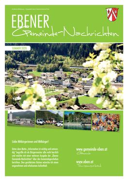 Gemeindezeitung Sommer 2020