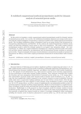 A Stabilized Computational Nonlocal Poromechanics Model for Dynamic Strain Localization in Saturated Porous Media