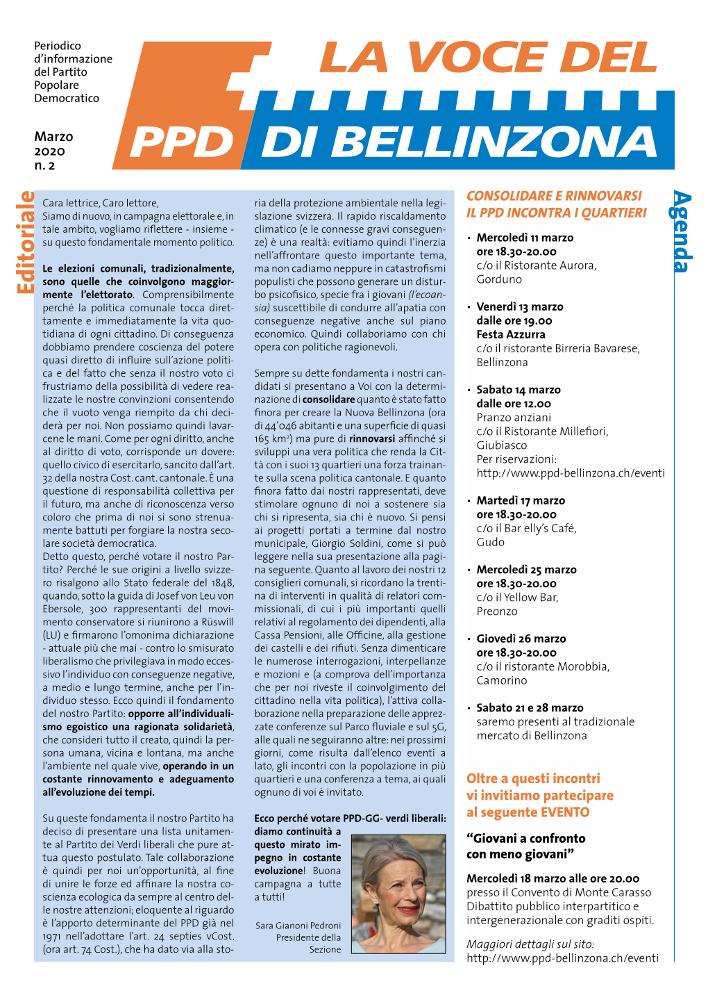 Editoriale a Genda