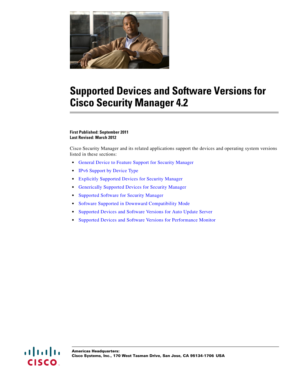 Supported Devices and Software Versions for Cisco Security Manager 4.2