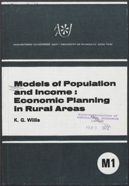 Economic Planning in Rural Areas 41 ANNINIZ,Fpundation OP ABRICULJ K