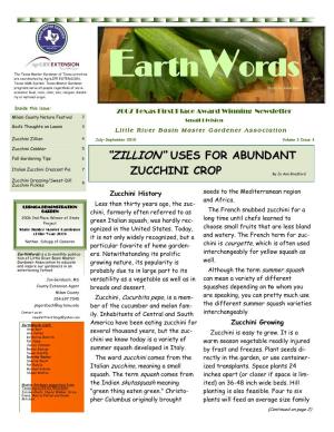 Earthwords Are Coordinated by Agrilife EXTENSION, Texas A&M System