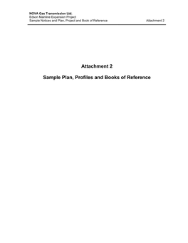 Attachment 2 Sample Plan, Profiles and Books of Reference