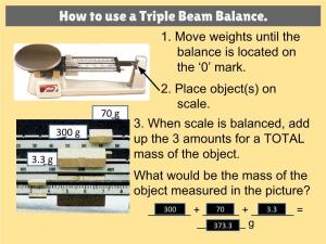 How to Use a Triple Beam Balance. 1