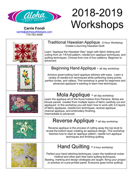 2017-18 Workshop Flyer.Cdr