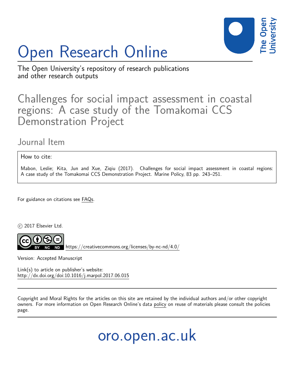 Open Research Online Oro.Open.Ac.Uk