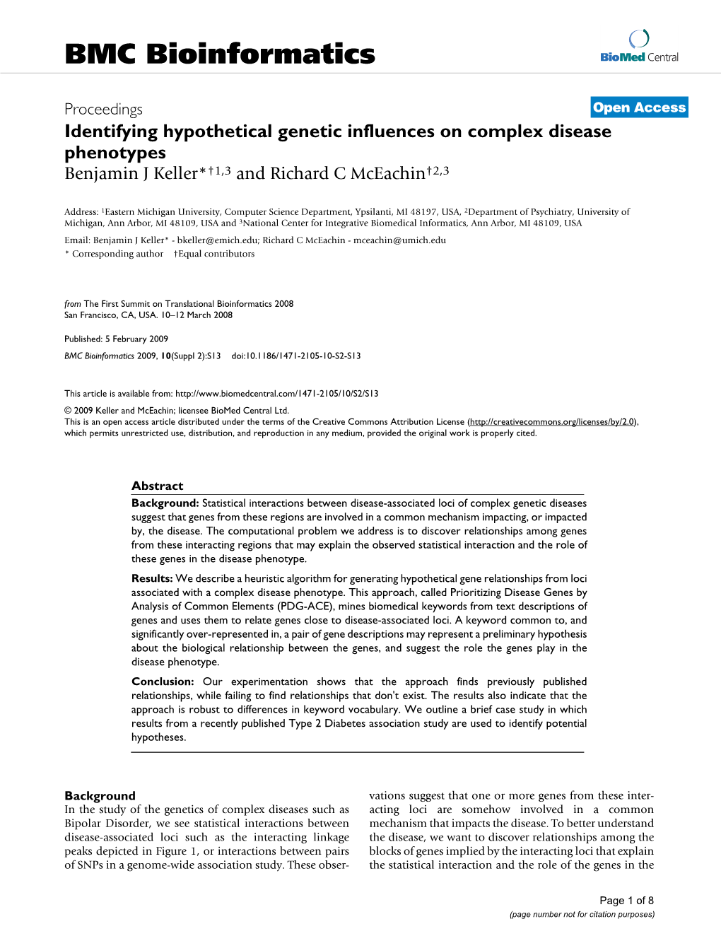 BMC Bioinformatics Biomed Central