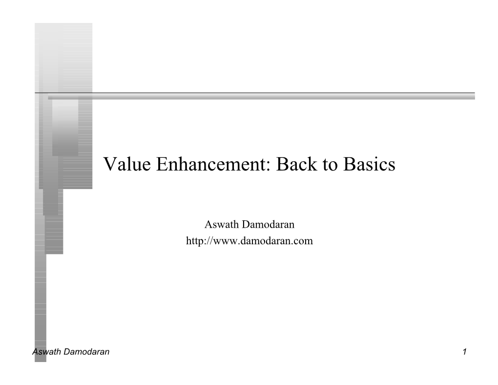 India Value Enhancement Presentation