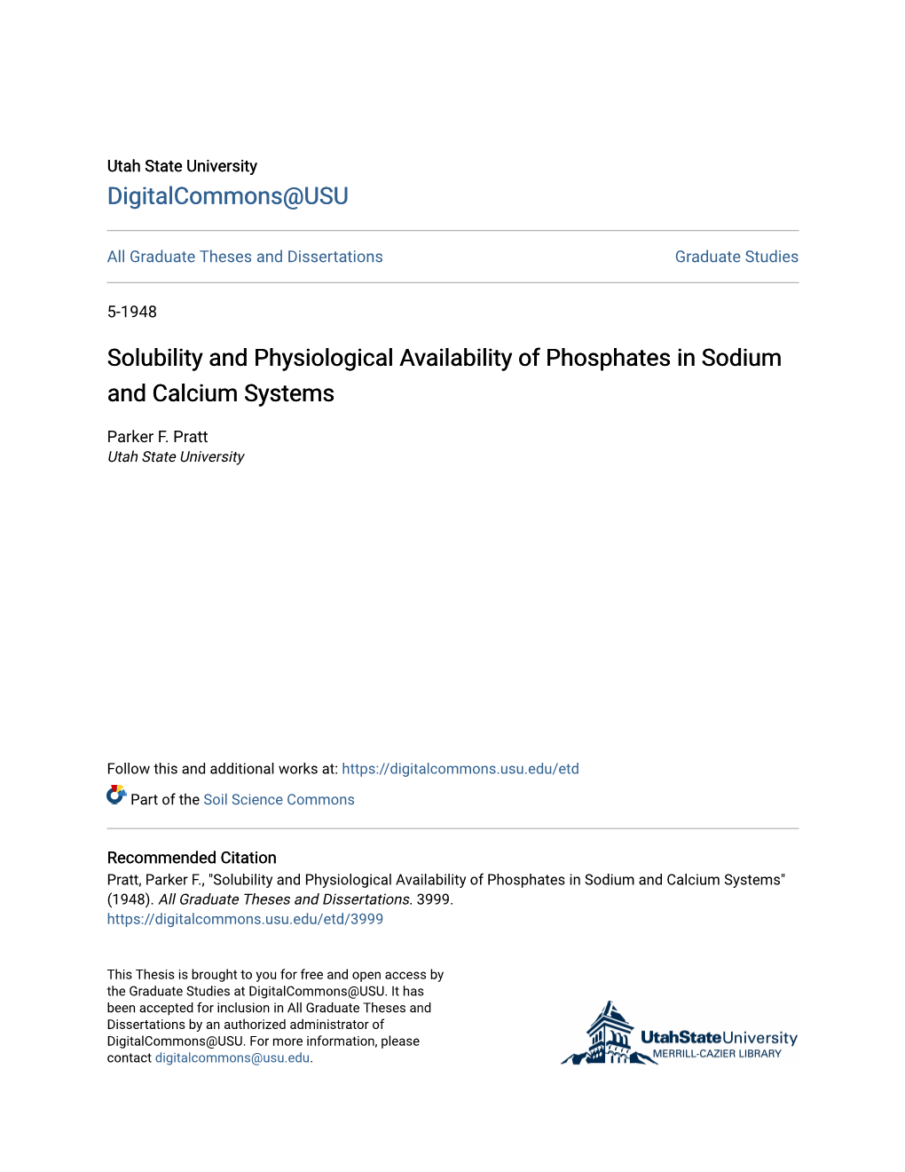 Solubility and Physiological Availability of Phosphates in Sodium and Calcium Systems