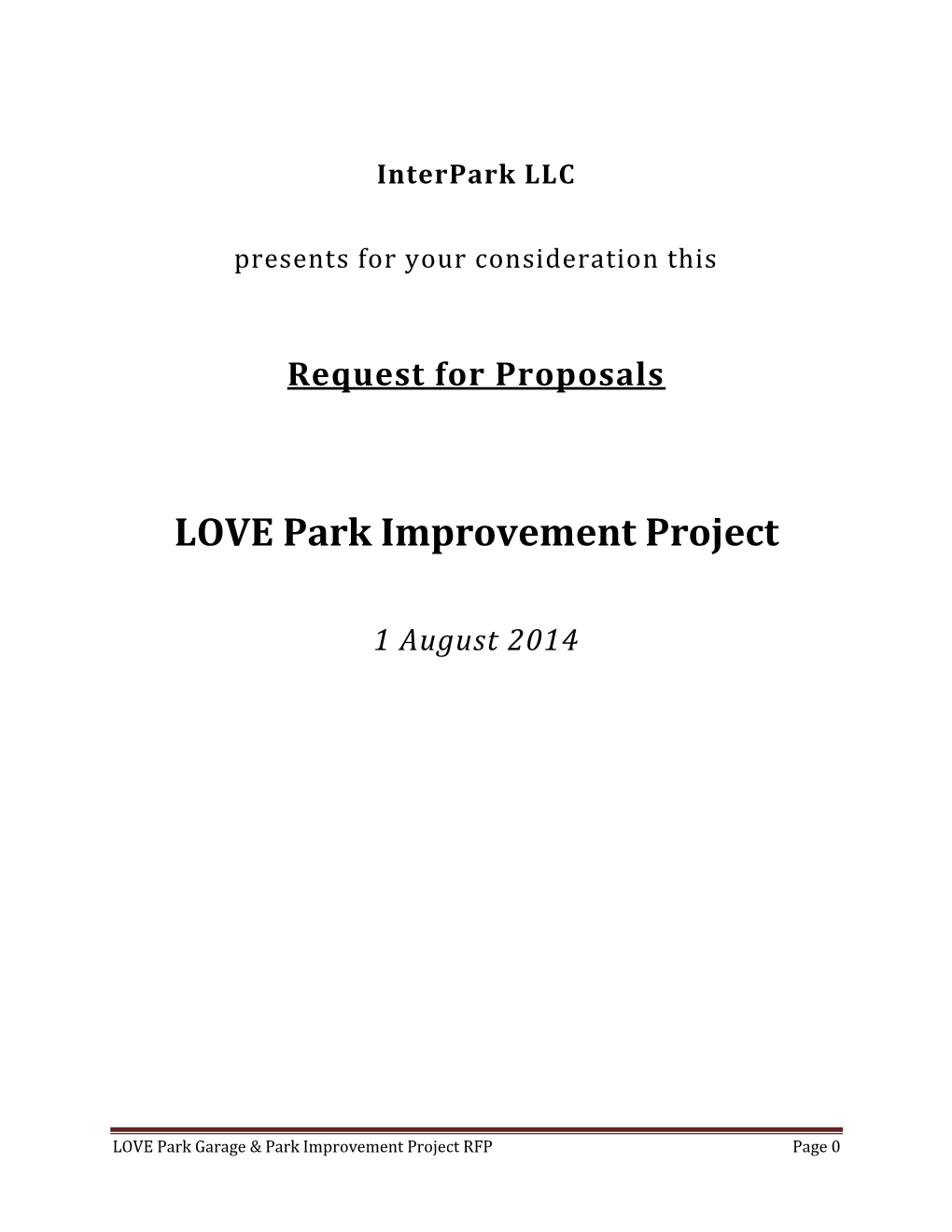 LOVE Park Improvement Project