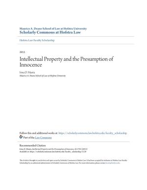 Intellectual Property and the Presumption of Innocence Irina D
