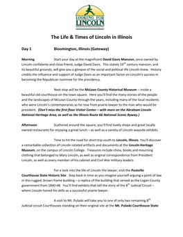 The Life & Times of Lincoln in Illinois