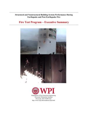 Fire Test Program – Executive Summary