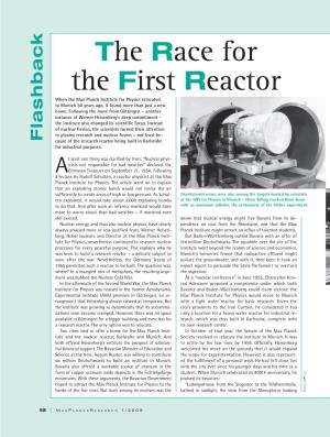 The Race for the First Reactor When the Max Planck Institute for Physics Relocated to Munich 50 Years Ago, It Found More Than Just a New Home