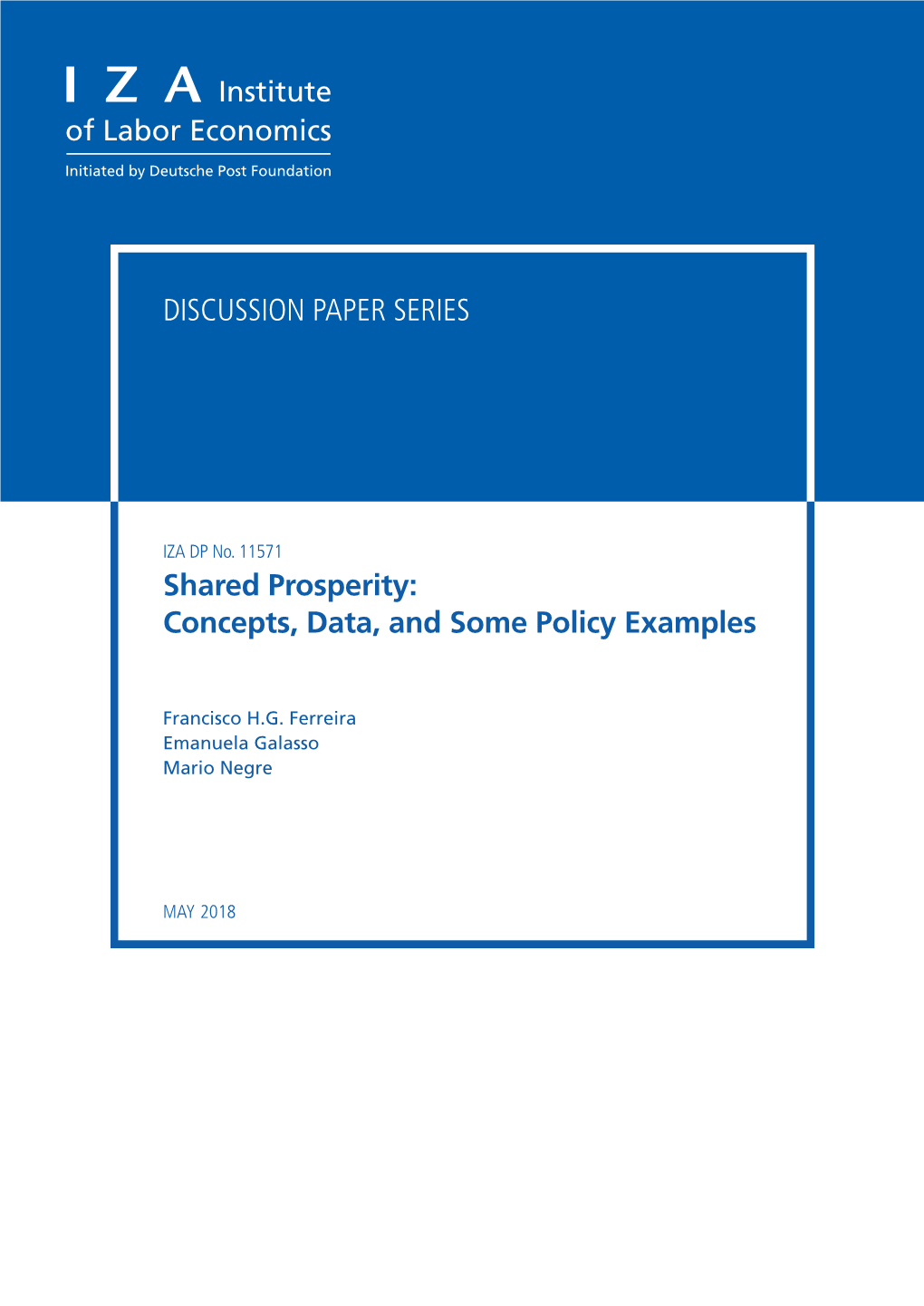 Shared Prosperity: Concepts, Data, and Some Policy Examples