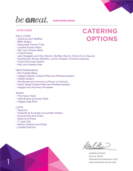 Catering Options