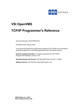 TCP/IP Programmer's Reference
